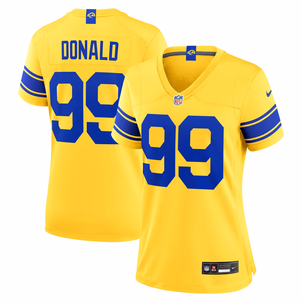 Women's Los Angeles Rams Aaron Donald Nike Gold Alternate Game Jersey - Ujersey