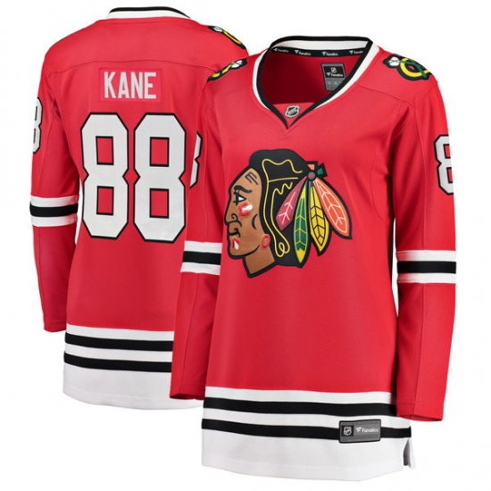 Women's Chicago Blackhawks #88 Patrick Kane Fanatics Branded Red Home Breakaway NHL Jersey - Ujersey
