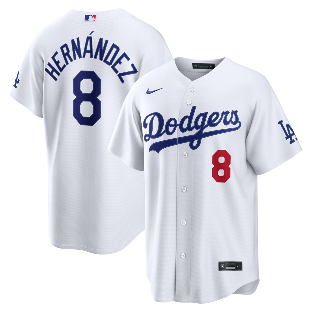 Men's Los Angeles Dodgers Enrique Hernández Nike White Home Stadium Jersey - Ujersey