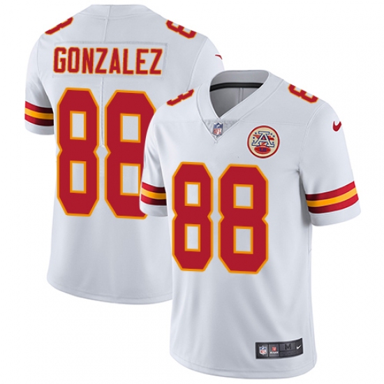 Youth Nike Kansas City Chiefs #88 Tony Gonzalez White Vapor Untouchable Limited Player NFL Jersey - Ujersey