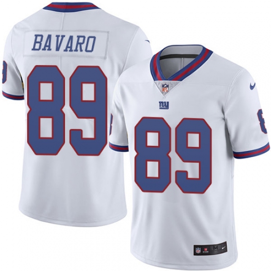 Men's Nike New York Giants #89 Mark Bavaro Limited White Rush Vapor Untouchable NFL Jersey - Ujersey