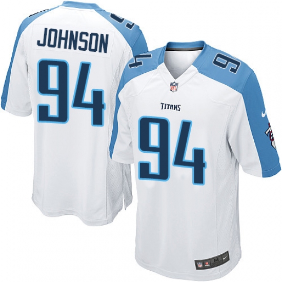 Men's Nike Tennessee Titans #94 Austin Johnson Game White NFL Jersey - Ujersey