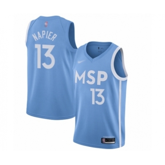 Women's Minnesota Timberwolves #13 Shabazz Napier Swingman Blue Basketball Jersey - 2019 20 City Edition - Ujersey