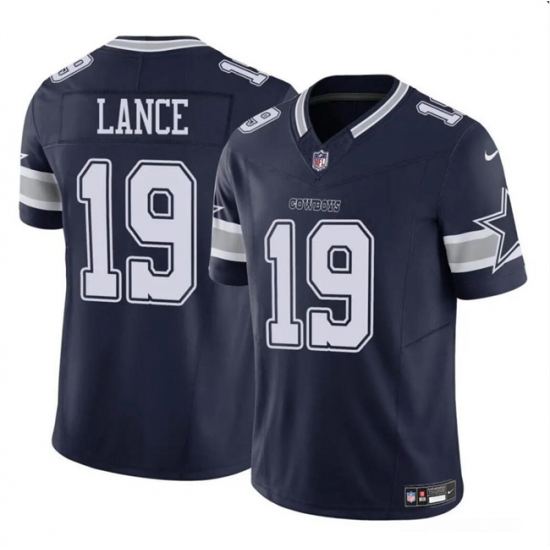Men's Dallas Cowboys #19 Trey Lance Navy 2023 F.U.S.E Vapor Untouchable Limited Football Stitched Jersey - Ujersey