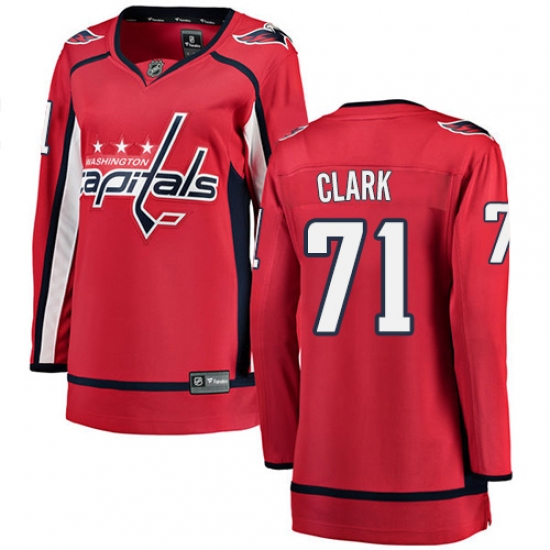 Women's Washington Capitals #71 Kody Clark Fanatics Branded Red Home Breakaway NHL Jersey - Ujersey