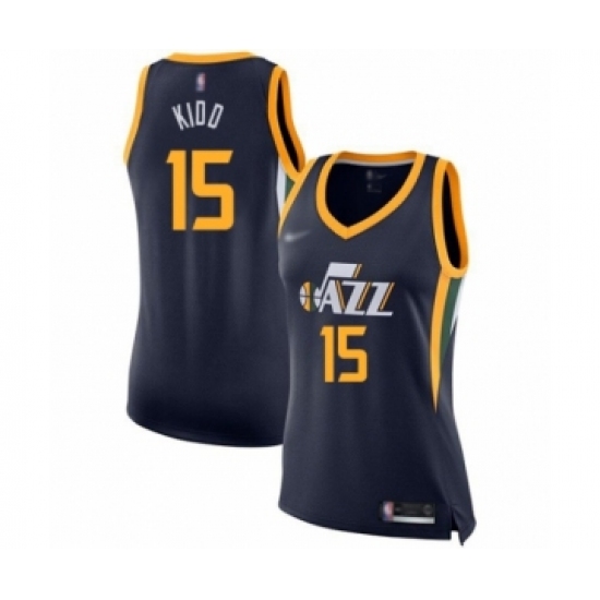 Women's Utah Jazz #15 Stanton Kidd Swingman Navy Blue Basketball Jersey - Icon Edition - Ujersey