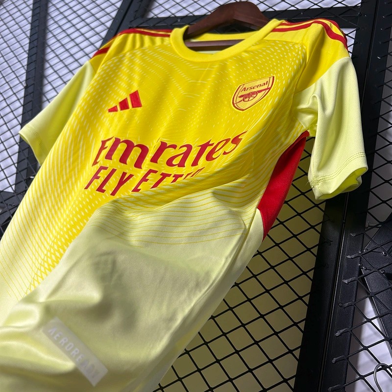Arsenal Soccer Jersey Goalkeeper Yellow Custom Shirt 2025/26 - Ujersey