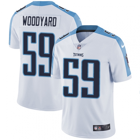 Youth Nike Tennessee Titans #59 Wesley Woodyard White Vapor Untouchable Limited Player NFL Jersey - Ujersey