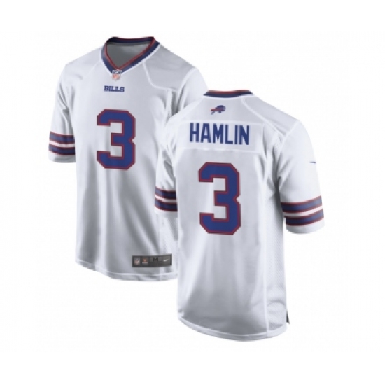 Men's Buffalo Bills #3 Damar Hamlin White Jersey