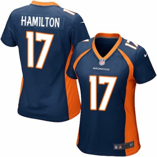 Women's Nike Denver Broncos #17 DaeSean Hamilton Game Navy Blue Alternate NFL Jersey - Ujersey