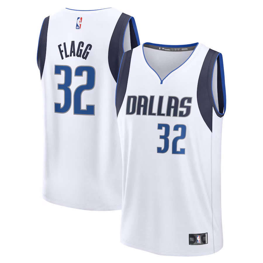 Men's Dallas Mavericks Cooper Flagg Fanatics White 2025 NBA Draft First Round Pick Fast Break Replica Jersey - Association Edition - Ujersey