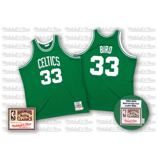 Men's Mitchell and Ness Boston Celtics #33 Larry Bird Swingman Green Throwback NBA Jersey - Ujersey