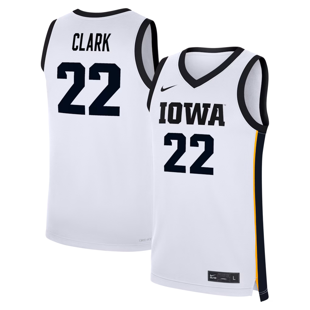 Men's Nike Caitlin Clark White Iowa Hawkeyes Home Women's Basketball Replica Jersey