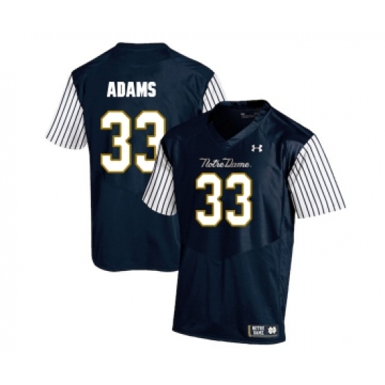 Notre Dame Fighting Irish 33 Josh Adams Navy College Football Jersey - Ujersey
