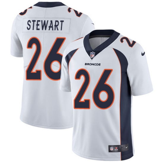 Youth Nike Denver Broncos #26 Darian Stewart White Vapor Untouchable Limited Player NFL Jersey - Ujersey
