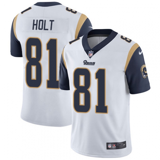 Youth Nike Los Angeles Rams #81 Torry Holt White Vapor Untouchable Limited Player NFL Jersey - Ujersey