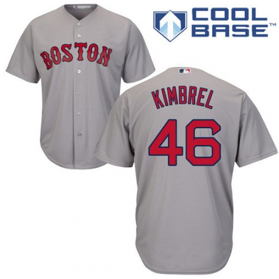 Youth Majestic Boston Red Sox #46 Craig Kimbrel Authentic Grey Road Cool Base MLB Jersey - Ujersey
