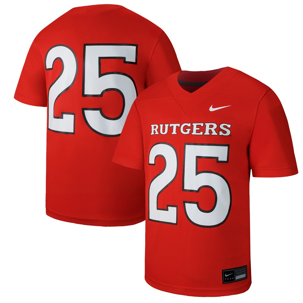Youth Nike #1 Scarlet Rutgers Scarlet Knights Untouchable Replica Game Jersey - ujerseystore
