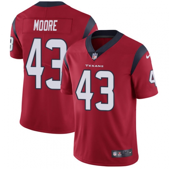 Men's Nike Houston Texans #43 Corey Moore Red Alternate Vapor Untouchable Limited Player NFL Jersey - Ujersey