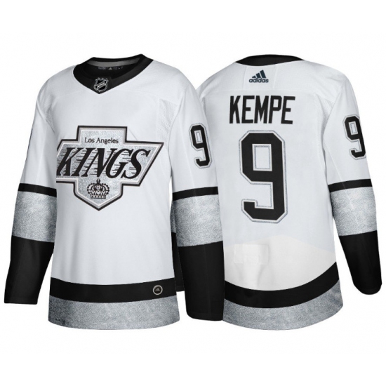 Men's Los Angeles Kings #9 Adrian Kempe White Throwback Stitched Jersey - Ujersey