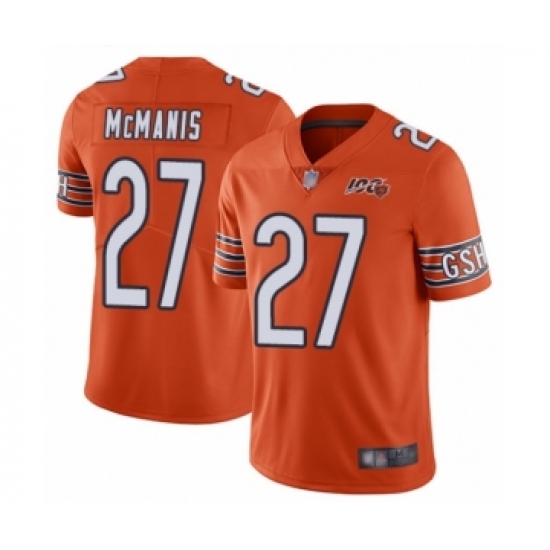 Youth Chicago Bears #27 Sherrick McManis Orange Alternate 100th Season Limited Football Jersey - Ujersey