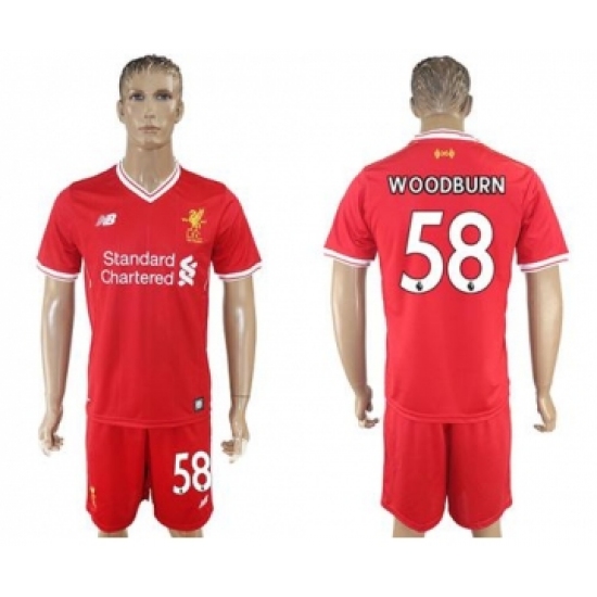 Liverpool #58 Woodburn Red Home Soccer Club Jersey