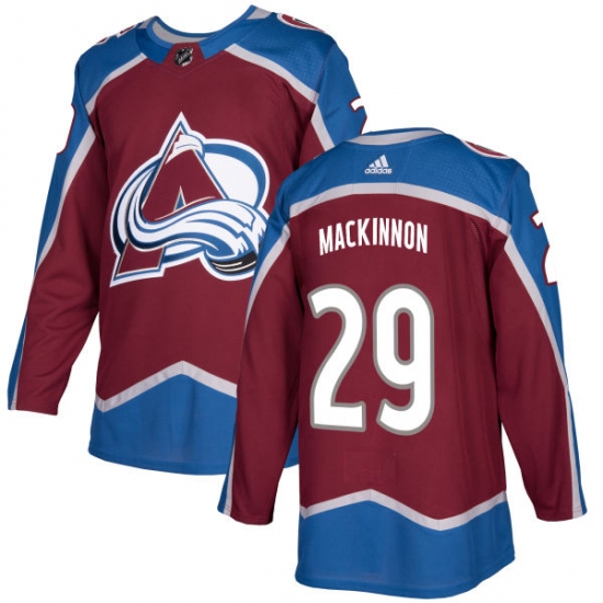 Men's Adidas Colorado Avalanche #29 Nathan MacKinnon Premier Burgundy Red Home NHL Jersey - Ujersey