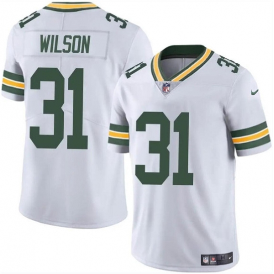 Men's Green Bay Packers #31 Emanuel Wilson White Vapor Limited Football Stitched Jersey - Ujersey