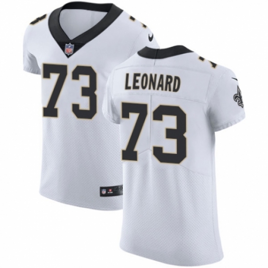 Men's Nike New Orleans Saints #73 Rick Leonard White Vapor Untouchable Elite Player NFL Jersey - Ujersey