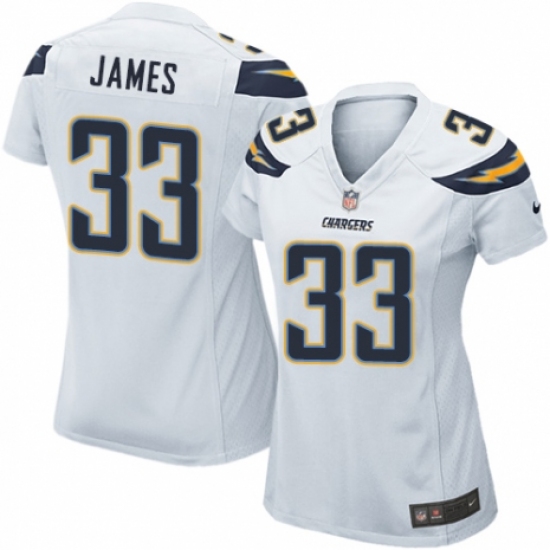 Women's Nike Los Angeles Chargers #33 Derwin James Game White NFL Jersey - Ujersey
