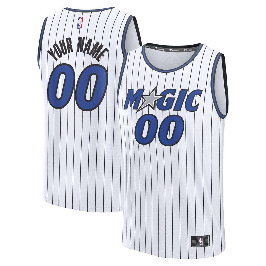 Men's Orlando Magic Fanatics White Fast Break Replica Custom Jersey - Association Edition