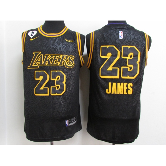 Men's Los Angeles Lakers #23 LeBron James Nike Black Player Jersey - Ujersey