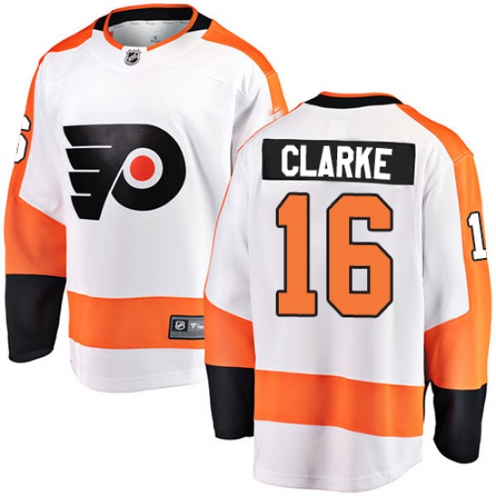 Youth Philadelphia Flyers #16 Bobby Clarke Fanatics Branded White Away Breakaway NHL Jersey - Ujersey