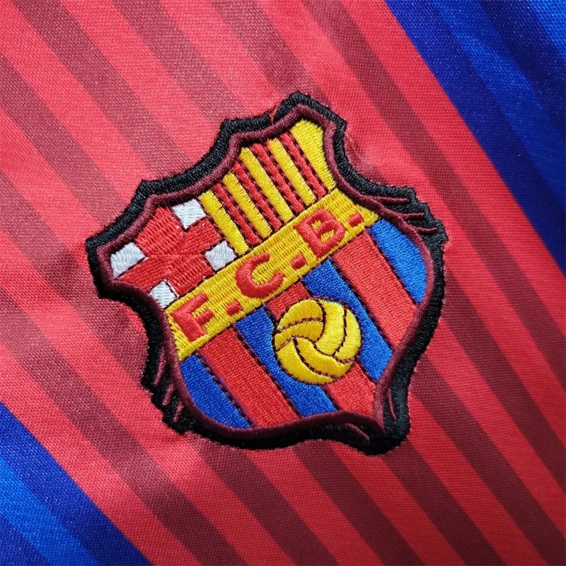 Barcelona Retro Jersey Home Long Sleeve Soccer Shirt 1991-92 - Ujersey NHL