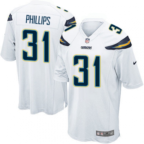 Men's Nike Los Angeles Chargers #31 Adrian Phillips Game White NFL Jersey - Ujersey