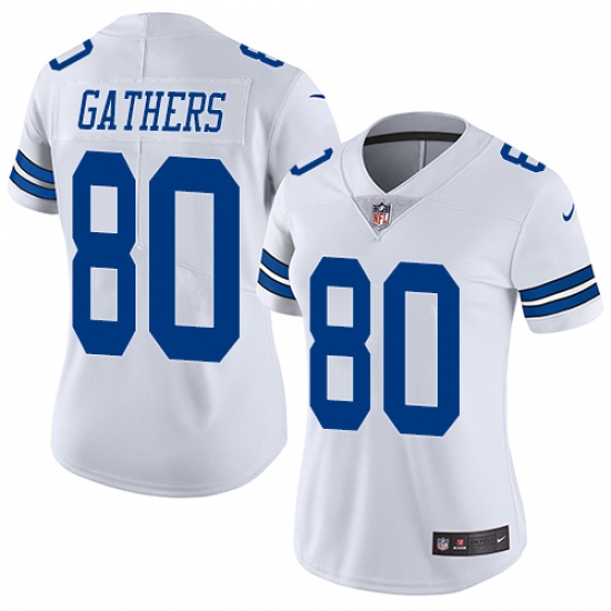 Women's Nike Dallas Cowboys #80 Rico Gathers Elite White NFL Jersey