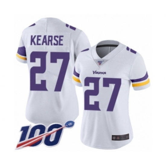 Women's Minnesota Vikings #27 Jayron Kearse White Vapor Untouchable Limited Player 100th Season Football Jersey - Ujersey