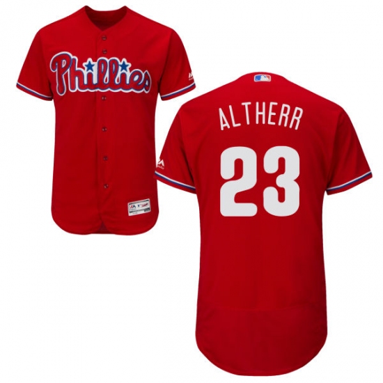 Men's Majestic Philadelphia Phillies #23 Aaron Altherr Red Flexbase Authentic Collection MLB Jersey - Ujersey