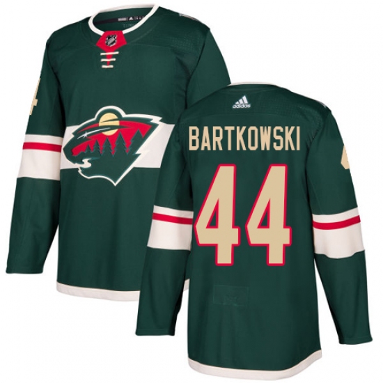 Men's Adidas Minnesota Wild #44 Matt Bartkowski Premier Green Home NHL Jersey - Ujersey