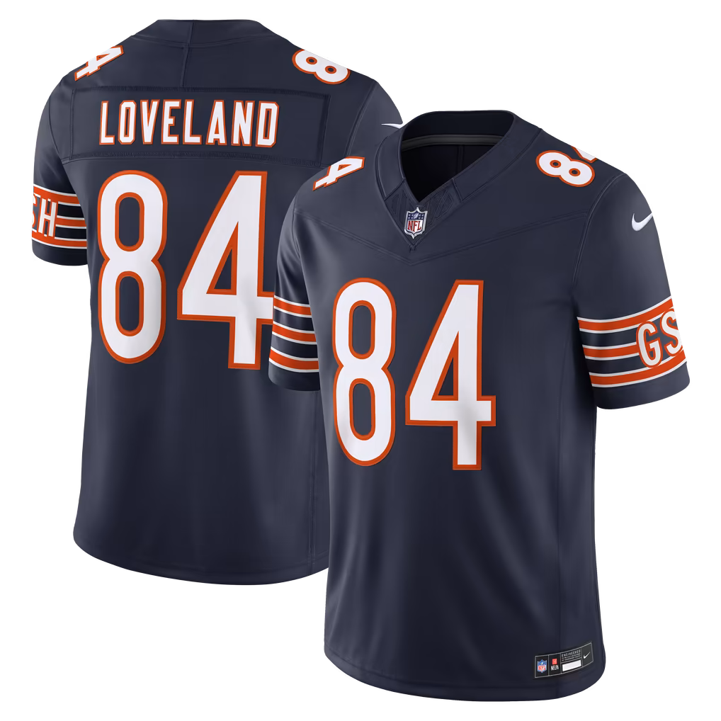 Men's Chicago Bears Colston Loveland Nike Navy Team Vapor F.U.S.E. Stitched Limited Jersey - SUjersey01