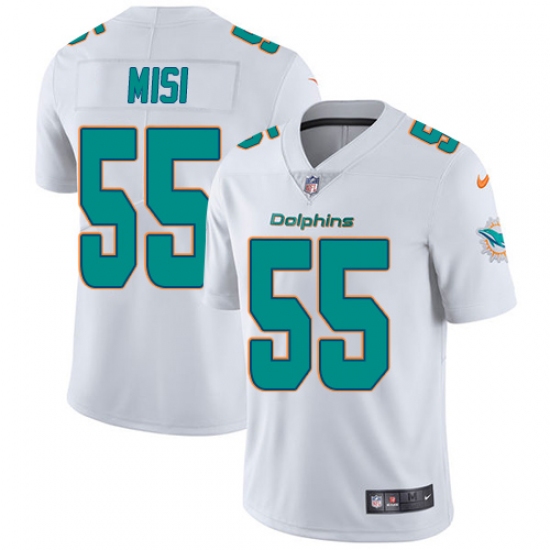 Men's Nike Miami Dolphins #55 Koa Misi White Vapor Untouchable Limited Player NFL Jersey - Ujersey
