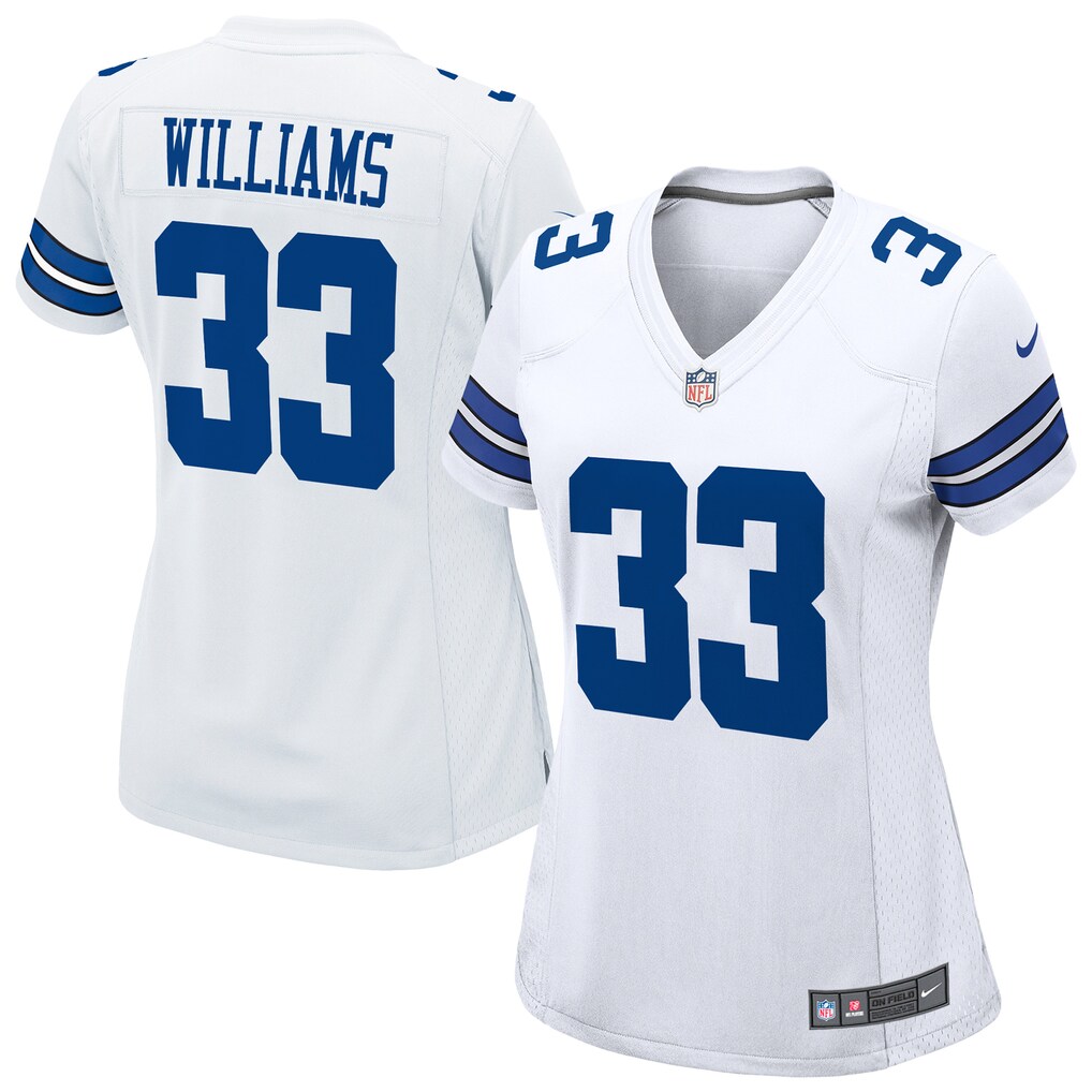 Women's Dallas Cowboys Javonte Williams Nike White Game Jersey