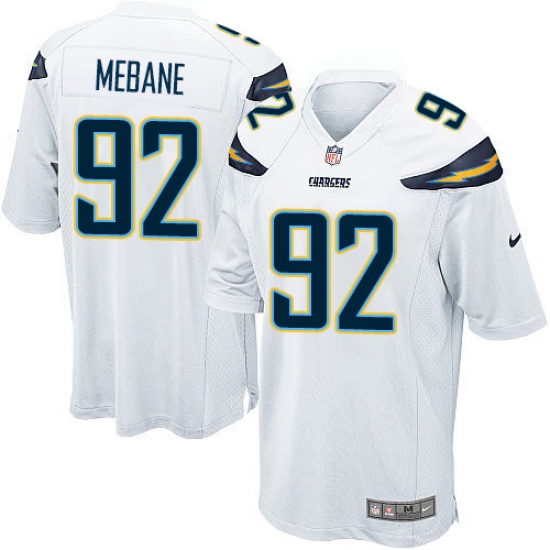 Men's Nike Los Angeles Chargers #92 Brandon Mebane Game White NFL Jersey - Ujersey