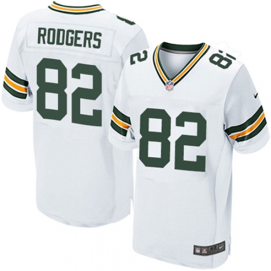 Men's Nike Green Bay Packers #82 Richard Rodgers Elite White NFL Jersey - Ujersey