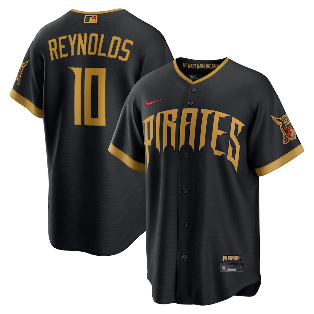 Men's Pittsburgh Pirates Bryan Reynolds Nike Black 2026 City Connect Stadium Jersey - U-jersey