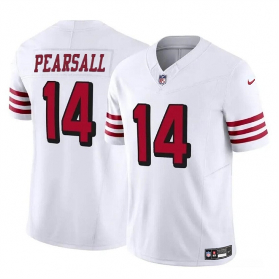 Men's San Francisco 49ers #14 Ricky Pearsall New White 2024 Draft F.U.S.E. Vapor Untouchable Limited Football Stitched Jersey - Ujersey