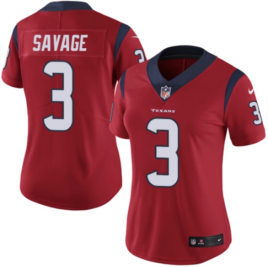 Women's Nike Houston Texans #3 Tom Savage Elite Red Alternate NFL Jersey - Ujersey