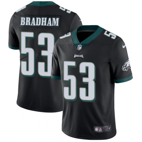 Men's Nike Philadelphia Eagles #53 Nigel Bradham Black Alternate Vapor Untouchable Limited Player NFL Jersey - Ujersey