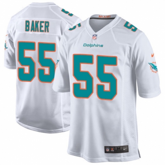 Men's Nike Miami Dolphins #55 Jerome Baker Game White NFL Jersey - Ujersey