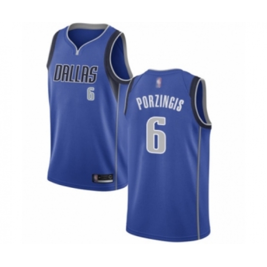 Youth Dallas Mavericks #6 Kristaps Porzingis Swingman Royal Blue Basketball Jersey - Icon Edition - Ujersey